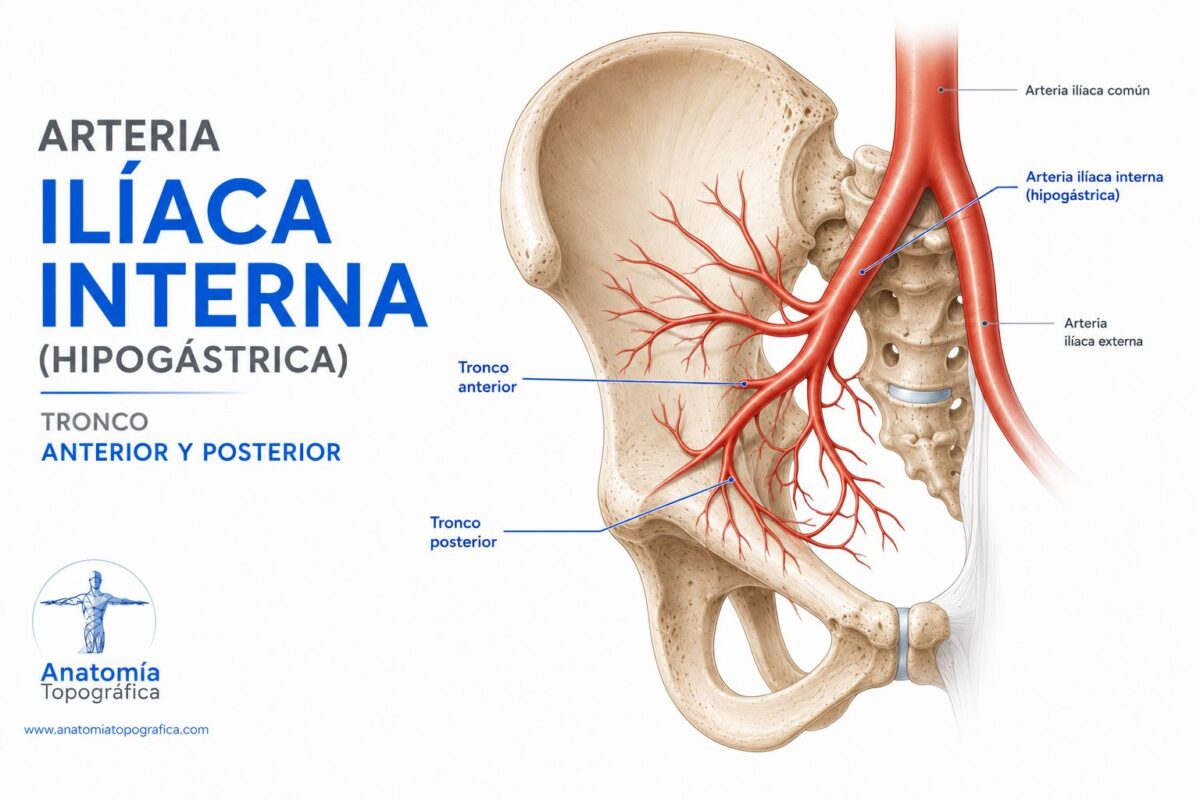 Arteria ilíaca interna (hipogástrica): tronco anterior y posterior