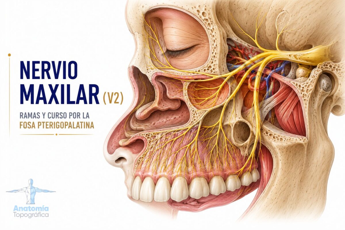 Nervio maxilar (V2): ramas y curso por la fosa pterigopalatina