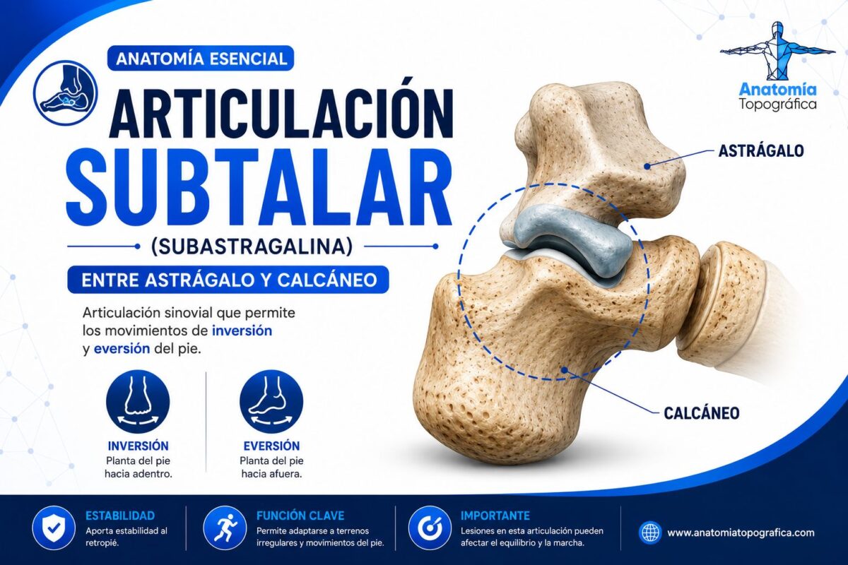 Articulación subtalar (subastragalina): anatomía, biomecánica y patología Articulación subtalar (subastragalina) entre astrágalo y calcáneo