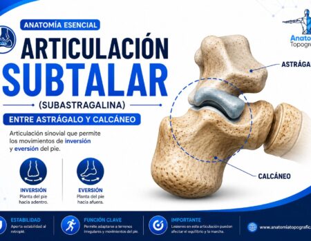 Articulación subtalar (subastragalina) entre astrágalo y calcáneo