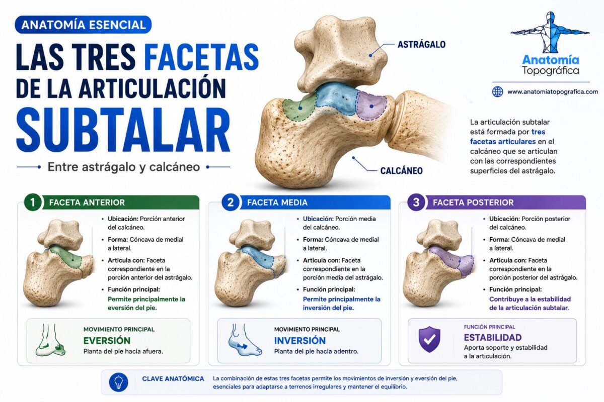 Articulación subtalar (subastragalina): anatomía, biomecánica y patología Las tres facetas de la articulación subtalar: anterior, media y posterior