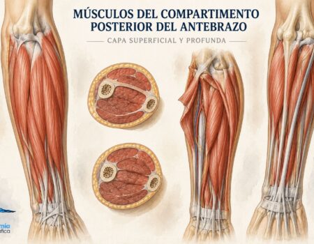 Músculos del compartimento posterior del antebrazo: capas superficial y profunda