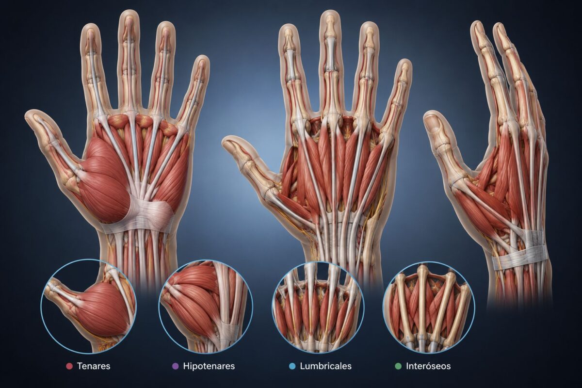 Músculos de la mano: intrínsecos, territorio nervioso y patología Músculos intrínsecos de la mano: tenares, hipotenares, lumbricales e interóseos